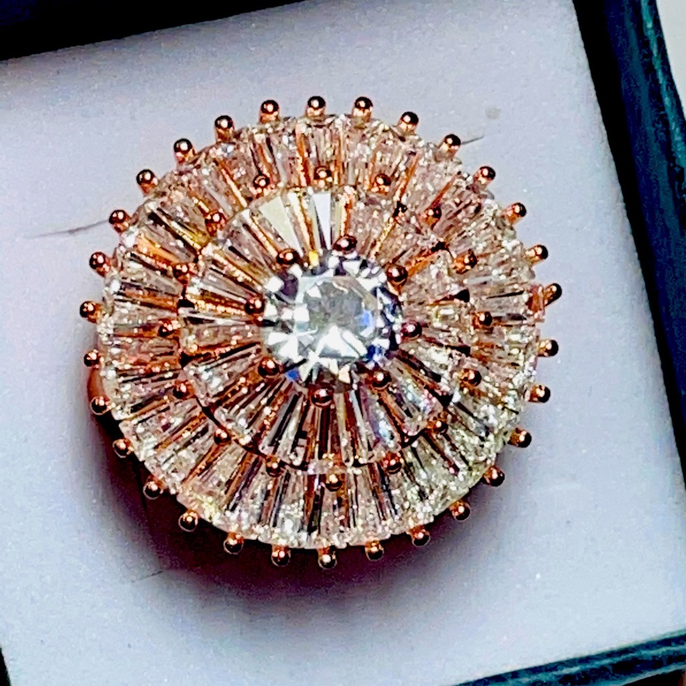 New rose gold plated cocktail ring